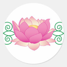 Lotus-Strudel Runde Aufkleber