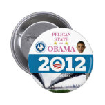 LOUISIANA für Obama 2012 politischen pinback Knopf Anstecknadelbuttons