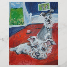 lounging Schnauzers Flyerdruck