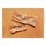 Love Never Fails Corkboard Greeting Card