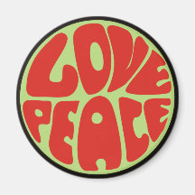 love peace Hippie Spruch Kühlschrankmagnete