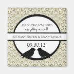 Lovebirds-Sammlungs-Save the Date Magnet Kühlschrankmagnete