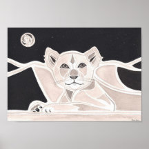 Löwe-Herz Plakatdruck