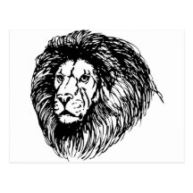 Löwe - König des Dschungels Postkarte