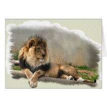 Löwe-Liebhaber-Kunst-Geschenke Grußkarte