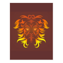 Löwe lion postkarte