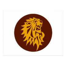 Löwe lion postkarte