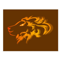 Löwe lion postkarte