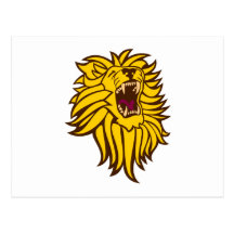Löwe lion postkarte