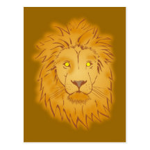Löwe Löwenkopf lion head Postkarte