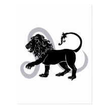 Löwe-Tierkreishoroskop-Astrologiezeichen Postkarte