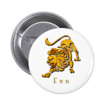 Löwe-Zeichenrunder Pin Buttons