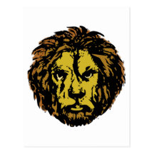 löwenkopf löwe lion head postkarte