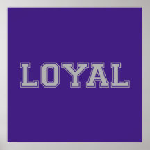 LOYAL im Team färbt lila und grau Plakat