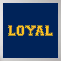 LOYAL im Team färbt Marine-Blau und Gold Plakate