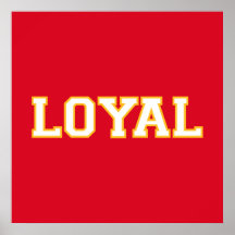 LOYAL im Team färbt Rot und Gelb Plakat