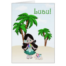Luau Einladung Grußkarte