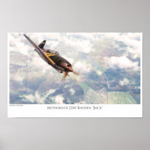 Luftfahrt-Kunst-Plakat "Mitsubishi J2M Raiden " Ja