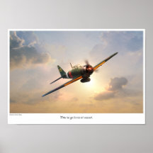 Luftfahrt-Kunst-Plakat "NULL KÄMPFER "