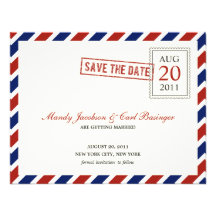 Luftpost-Save the Date Mitteilung Einladungen