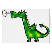 Luftstoßen wenig Drache Grußkarten
