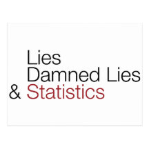 Lügen, verdammte Lügen u. Statistiken Postkarte