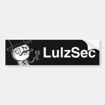 LulzSec Autoaufkleber-Schwarzesmonocle-Mann