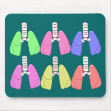 Lungen mehrfarbig--Atmungstherapeut-Entwurf Mousepad