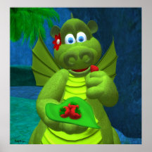 Lustig Drache-Schatz Plakate