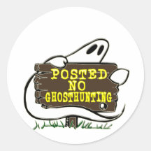 Lustig kein Geist-Jagd-Zeichen Sticker