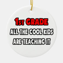 Lustige 1. Grad-Lehrer-Hemden und Geschenke Weihnachtsornament