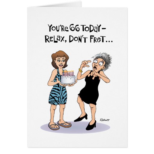 Lustige 66. Geburtstags-Karte für Frau  Zazzle
