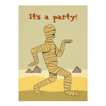 Lustige ägyptische Mama-Halloween-Party-Einladunge