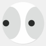 lustige Augen Runder Aufkleber