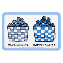 Lustige Blaubeergroßer Magnet