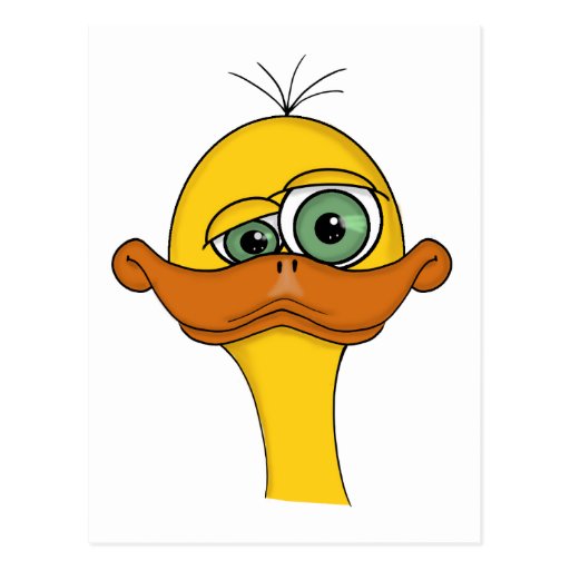 Lustige CartoonEnte Postkarte Zazzle