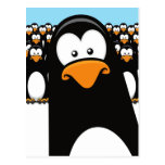Lustige Cartoonpenguins-Postkarte