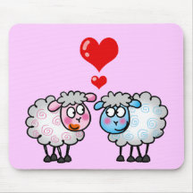 Lustige Cartoonschafe, Wedding Paare Mousepads
