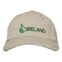 Lustige Daumen herauf Irland stickten Hut Bestickte Baseballkappen
