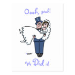 Lustige Entlaufen-Mitteilungs-Postkarten-Schablone