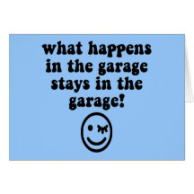 Lustige Garage Grußkarten