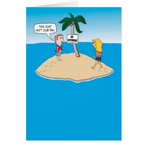 Lustige GeburtstagsKarte Einsame Insel Grußkarte Zazzle