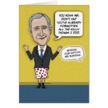 Lustige Geburtstagskarte: Vermisster Bush