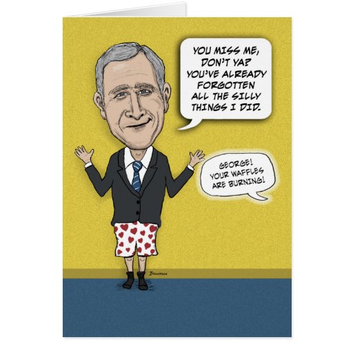 Lustige Geburtstagskarte: Vermisster Bush