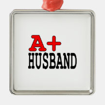 Lustige Geschenke für Ehemänner: A+ Ehemann Weihnachtsbaum Ornament