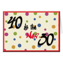 Lustige humorvolle 40. Geburtstag Karte mit Punkte