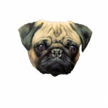 Lustige Mops-Foto-Skulptur Keychain Photoskulpturen