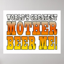 Lustige Mutter-Mamma-weltbestes Mutter-Bier ich! Posterdrucke