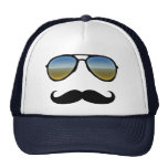 Lustige Retro Sonnenbrille mit dem Schnurrbart Baseball Mütze