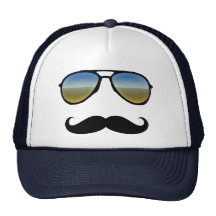 Lustige Retro Sonnenbrille mit dem Schnurrbart Baseball Mütze